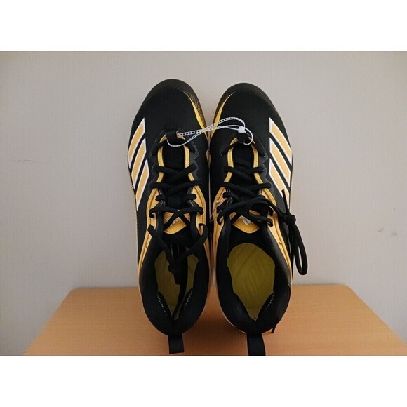 Adidas Icon 6 Bounce Mens Metal Baseball Cleats Yellow Black FV 9346 Size 13.5 - Picture 2 of 4